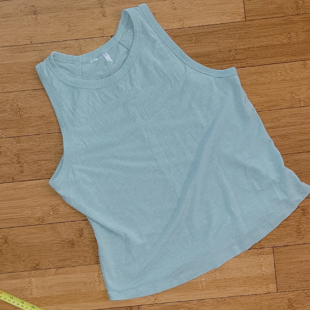 Travis Mathew Blue Sleeveless Crop Tank Top